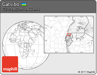 Blank Location Map of Gatsibo
