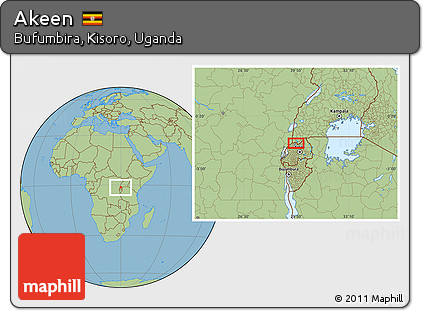 Savanna Style Location Map of Akeen