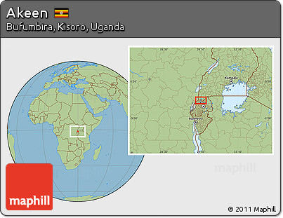 Savanna Style Location Map of Akeen
