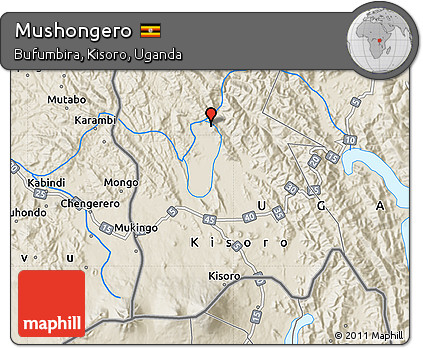 Shaded Relief Map of Mushongero