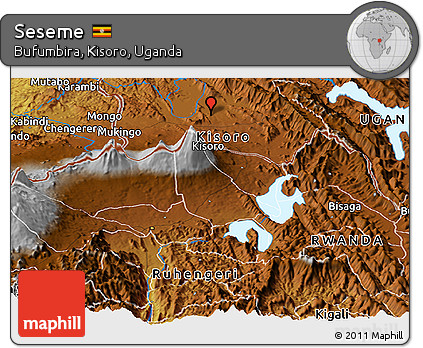 Physical Panoramic Map of Seseme