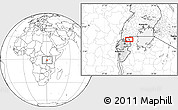 Blank Location Map of the area around 1° 24' 2" S, 30° 40' 29" E