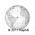 Outline Map of the Area around 1° 24' 2" S, 30° 31' 29" W, rectangular outline
