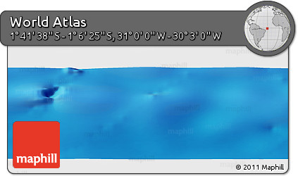 Physical Panoramic Map of the Area around 1° 24' 2" S, 30° 31' 29" W