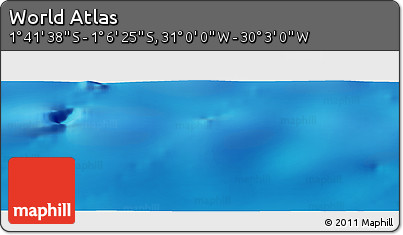 Physical Panoramic Map of the Area around 1° 24' 2" S, 30° 31' 29" W