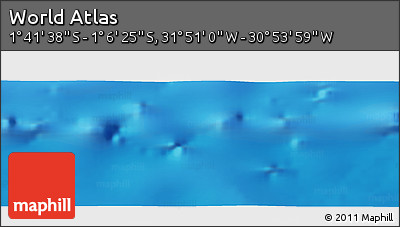 Physical Panoramic Map of the Area around 1° 24' 2" S, 31° 22' 30" W