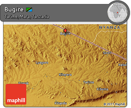 Physical 3D Map of Bugire