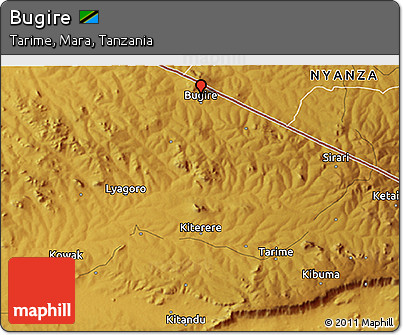 Physical 3D Map of Bugire