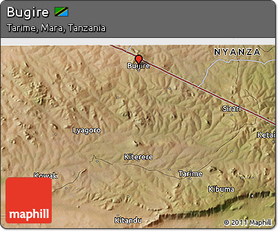 Satellite 3D Map of Bugire