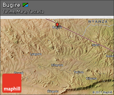 Satellite 3D Map of Bugire