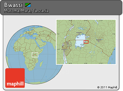 Savanna Style Location Map of Bwassi