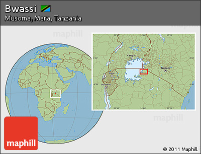 Savanna Style Location Map of Bwassi