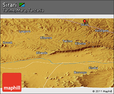 Physical Panoramic Map of Sirari