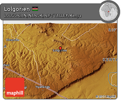 Physical 3D Map of Lolgorien