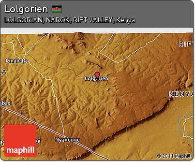 Physical 3D Map of Lolgorien