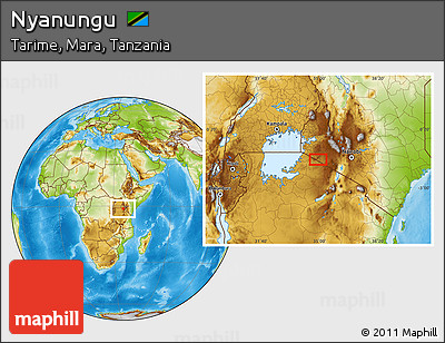 Physical Location Map of Nyanungu