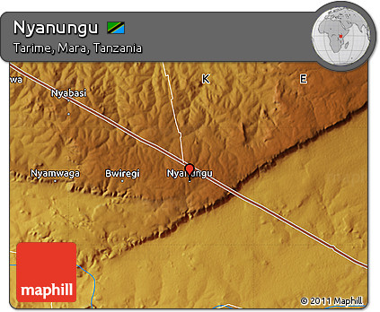 Physical Map of Nyanungu