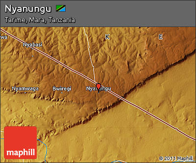 Physical Map of Nyanungu