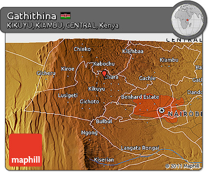 Physical 3D Map of Gathithina