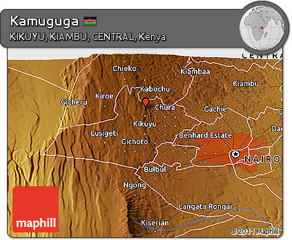 Physical 3D Map of Kamuguga