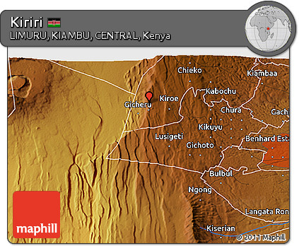 Physical 3D Map of Kiriri