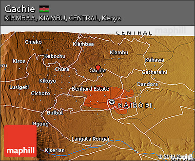 Physical 3D Map of Gachie