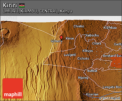Physical 3D Map of Kiriri
