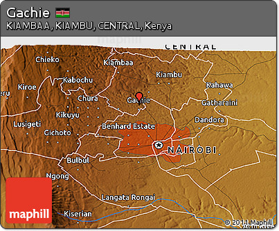 Physical 3D Map of Gachie