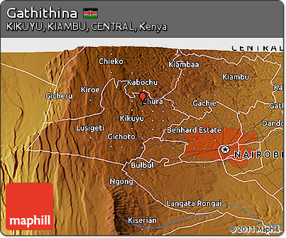 Physical 3D Map of Gathithina