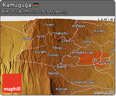 Physical 3D Map of Kamuguga