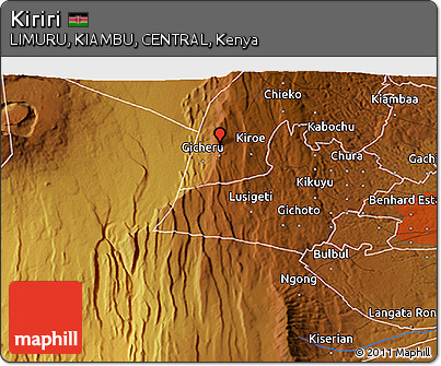 Physical 3D Map of Kiriri