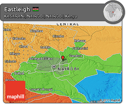 Political 3D Map of Eastleigh