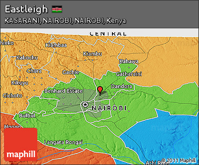 Political 3D Map of Eastleigh