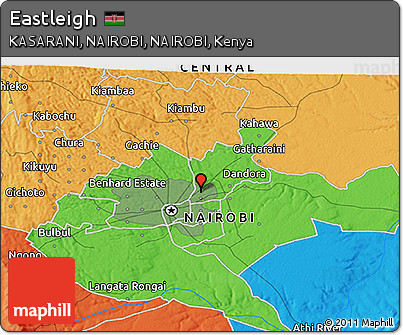 Political 3D Map of Eastleigh