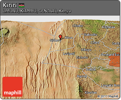 Satellite 3D Map of Kiriri