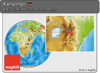 Physical Location Map of Kanyongo