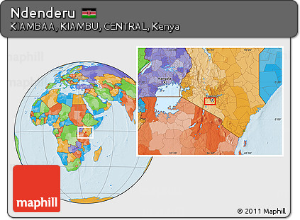 Political Location Map of Ndenderu