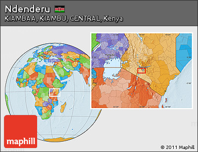Political Location Map of Ndenderu