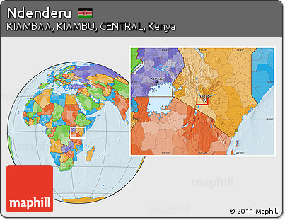 Political Location Map of Ndenderu