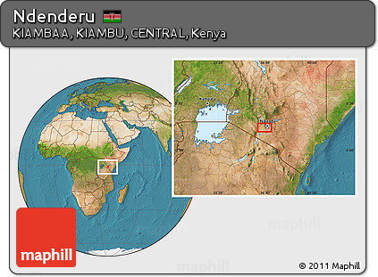 Satellite Location Map of Ndenderu