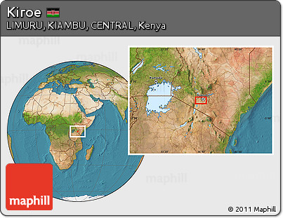 Satellite Location Map of Kiroe
