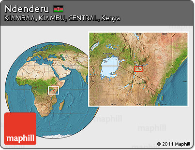 Satellite Location Map of Ndenderu