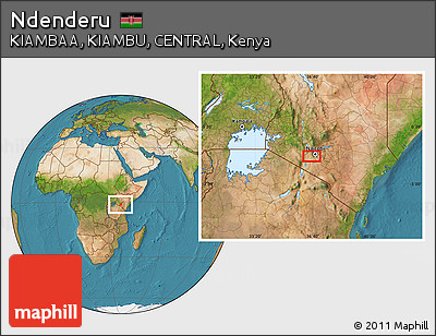 Satellite Location Map of Ndenderu