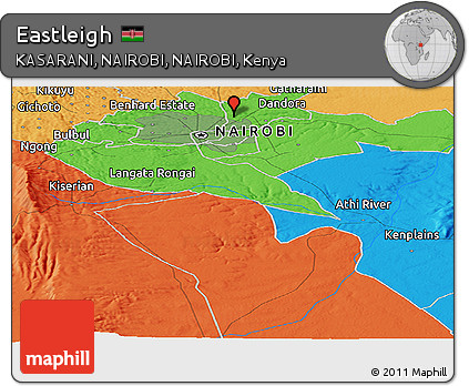 Political Panoramic Map of Eastleigh