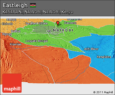 Political Panoramic Map of Eastleigh