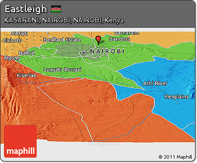 Political Panoramic Map of Eastleigh