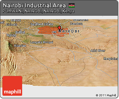 Nairobi Industrial Area Map Free Satellite Panoramic Map Of Nairobi Industrial Area