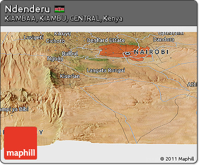 Satellite Panoramic Map of Ndenderu