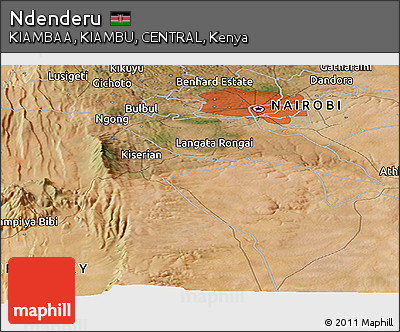 Satellite Panoramic Map of Ndenderu