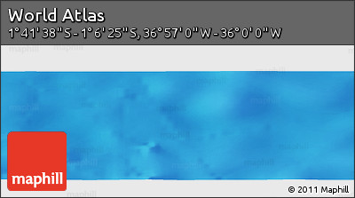 Physical Panoramic Map of the Area around 1° 24' 2" S, 36° 28' 30" W